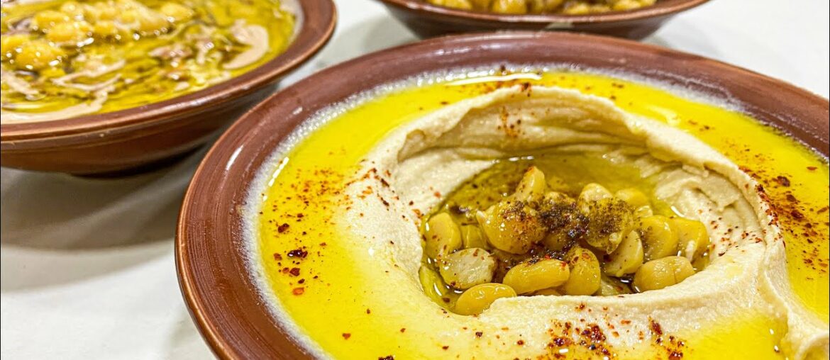 Details of HUMMUS & BEANS: Up Close and Personal in Super Slow-motion... MOUTHWATERING