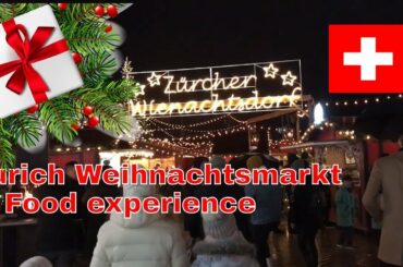 ZURICH SWITZERLAND WEIHNACHTSMARKT/CHRISTMAS MARKET FOOD EXPERIENCE|