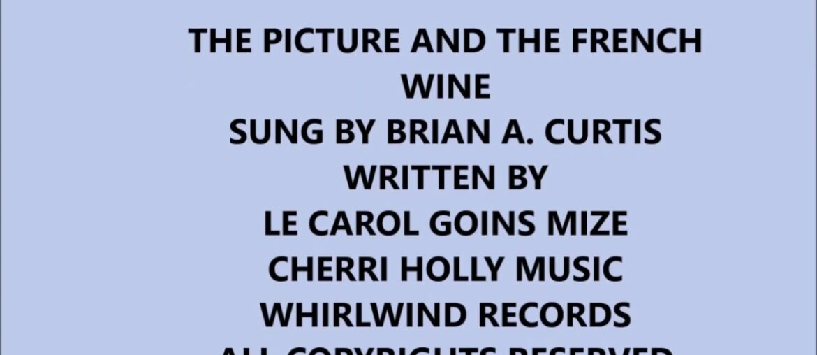 THE PICTURE AND THE FRENCH WINE