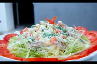 Russian Chicken Salad | Simple Recipe of Chicken Russian Salad | Restaurant Style Russian Salad |