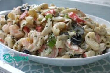 How to make Seafood Macaroni Salad - I Heart Recipes
