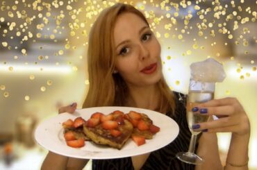 New Year's Breakfast! Cinnamon French Toast With A Champagne Sparkler Cocktail!