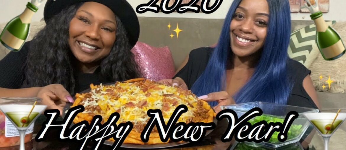 Loaded Chili CHEESE French Fries Mukbang 먹방 EATING SHOW!! | Happy New Year Baby Loves!