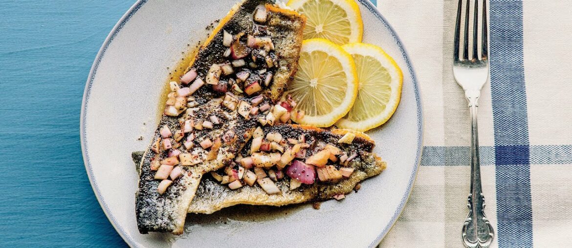 How to Make Seared Trout with Brown Butter Vinaigrette from Café Cancale How to Make Seared Trout with Brown Butter Vinaigrette from Café Cancale