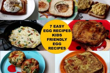 7 Egg Recipes|Scrambled Eggs|French toast|Egg Toast|Egg Muffins|Toad in a hole|Poached eggs|Frittata