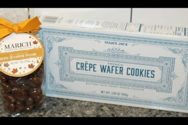 Marich Milk Chocolate Maple Bourbon Pecans & Trader Joe’s Crêpe French Wafer Cookies Review