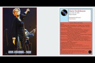 Remembering Marie Fredriksson of Roxette  - Dinner with Wine and Roses - January 3, 2020