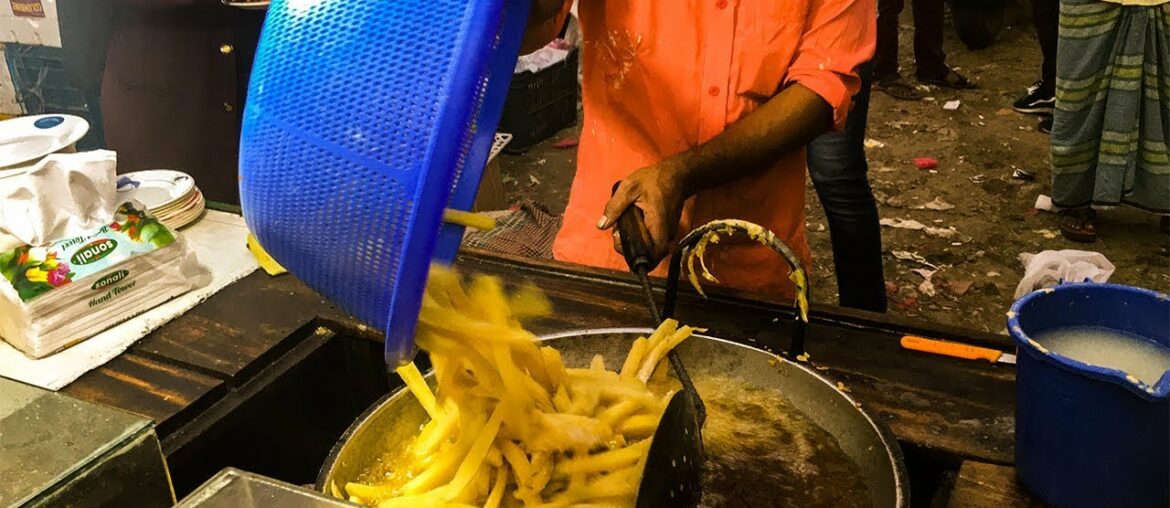 Street Food French Fries | Potato Chips at Farmgate Dhaka | Best Street food Crispy Finger Chips