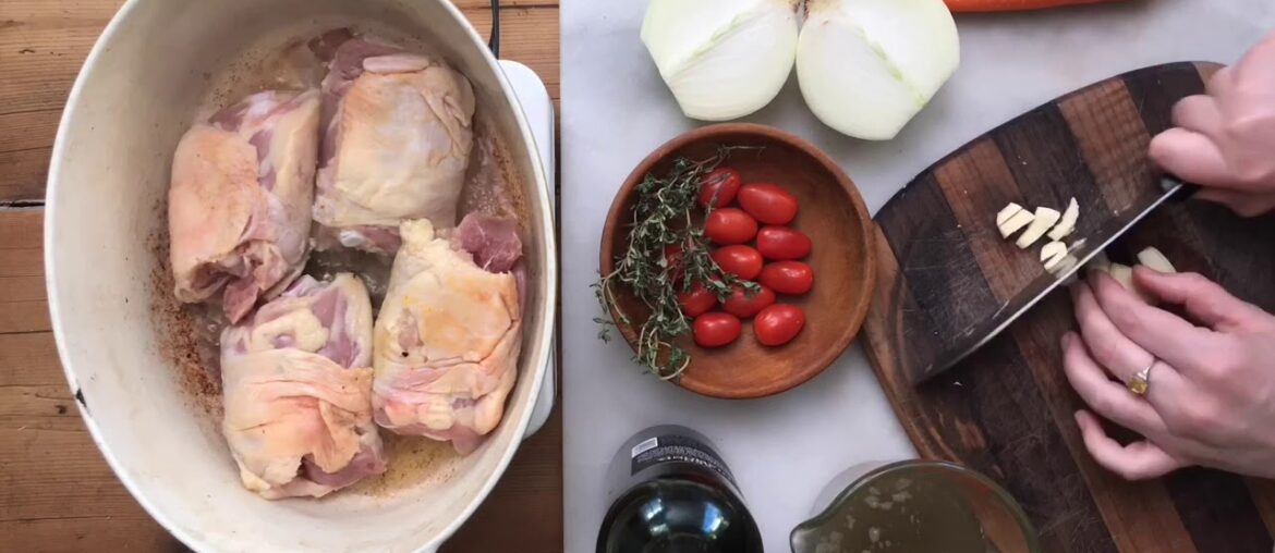 Coq au Vin, the easy classic French chicken dish