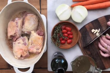 Coq au Vin, the easy classic French chicken dish