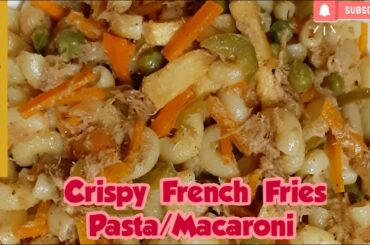 | Chicken Macaroni recipe |How to make crispy French fries Pasta/Macaroni with minced beef|