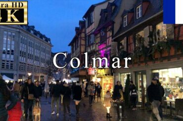 🇫🇷Colmar Winter Walk  - Christmas Lights - 【4K 60fps】
