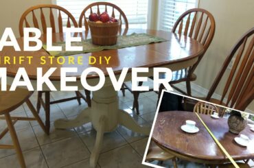 How To Refinish a Kitchen Dining Table: Vintage / Shabby Chic / Farmhouse Style!