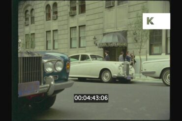 1980s Rolls Royce Outside Luxury Hotel, New York, 35mm