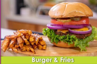 Shaandaar Burger and French Fries Recipe in Urdu Hindi - RKK