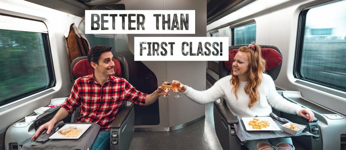 High Speed EXECUTIVE CLASS Train Ride! - Tour & Food Review (Venice, Italy to Rome)