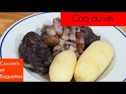 Coq au vin – Recette 1930 – Couverts et Baguettes Coq au vin - Recette 1930 - Couverts et Baguettes