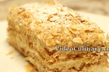 Napoleon cake  Recipe - Russian Style Mille feuille