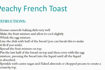 Love Tales and Recipes   Episode #2 Peachy French Toast