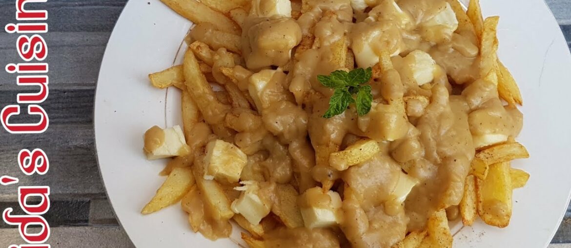 Easy Canadian Poutine recipe - french fries with gravy - Canadian special - Nida's Cuisine