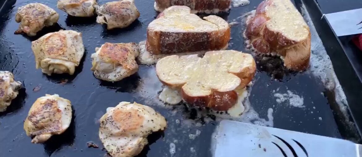 Grilled Chicken Thighs and Savory French Toast Recipes