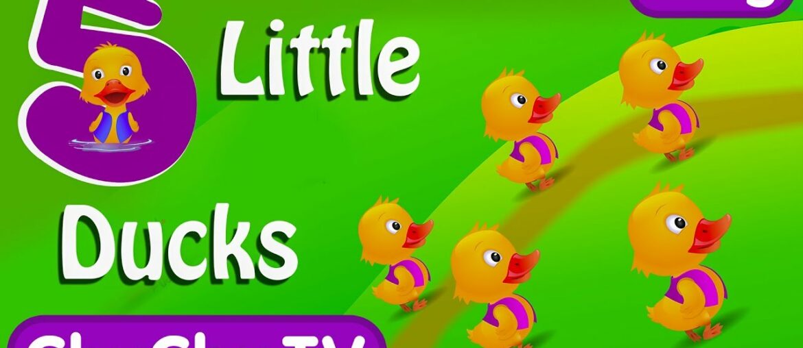Five Little Ducks Nursery Rhyme With Lyrics - Cartoon Animation Rhymes & Songs for Children
