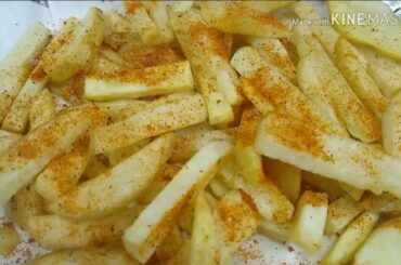 How to make tasty and  crispy 😋 french fries with piri piri masala