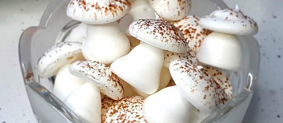 Sweet MUSHROOMS  French meringue recipe // Homemade meringue
