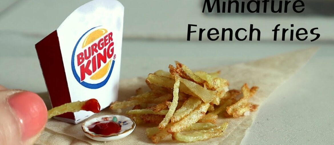 Miniature real cooking  -- French fries, crispy fried potatoes
