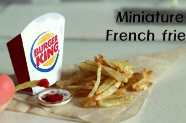 Miniature real cooking  -- French fries, crispy fried potatoes
