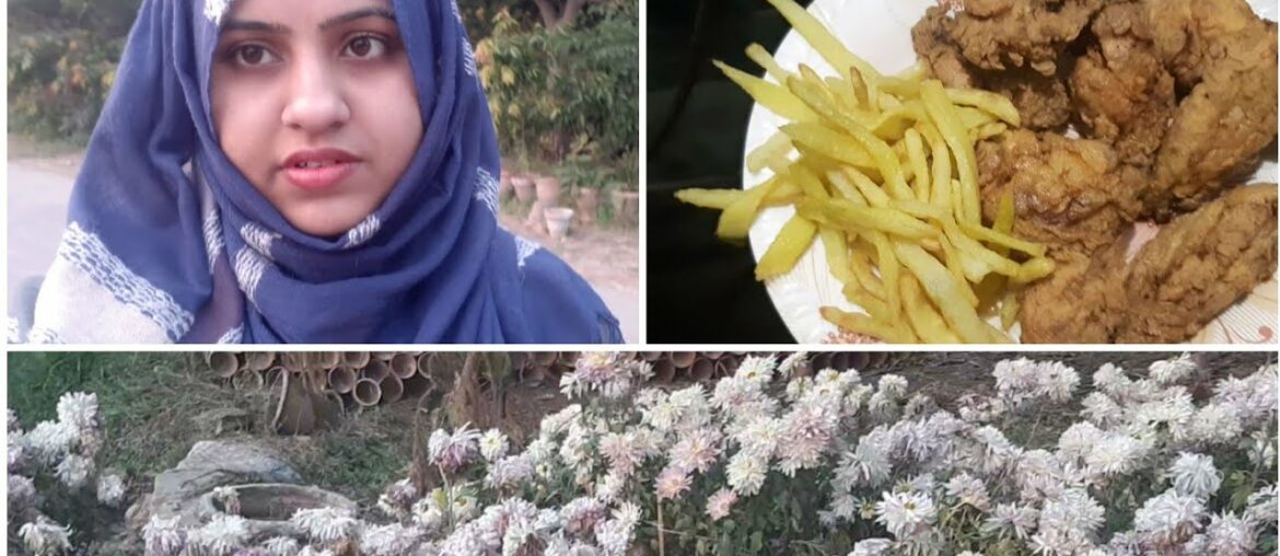 I made delicious  crispy fried  chicken🍗 and French fries🍟 at home|soothing evening walk|AF vlogs