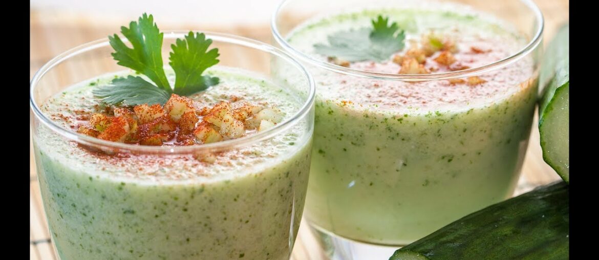 Chilled Cucumber Soup Recipe with Coconut Milk - Cold Cucumber Soup