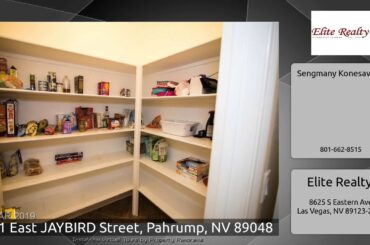 381 East JAYBIRD Street, Pahrump, NV 89048