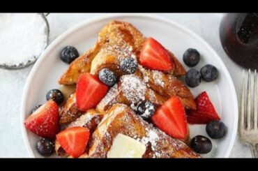 Making homemade French toast