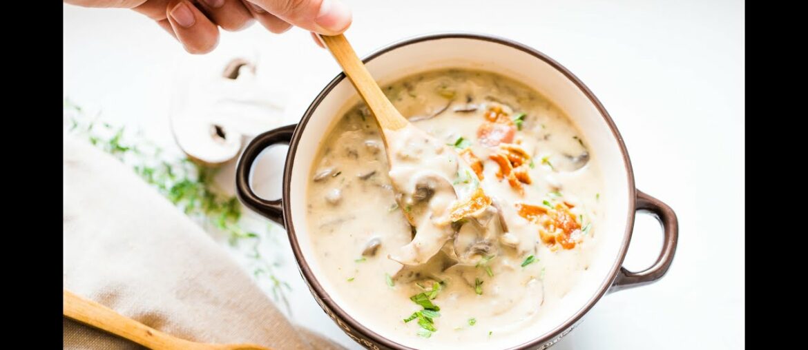 Low Carb Cream of Mushroom Soup - Keto Soup Recipe
