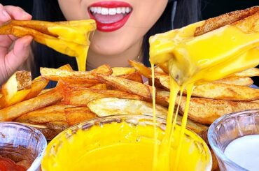 ASMR CHEESY French Fries *Homemade* No Talking Eating Show | ASMR Phan