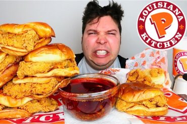 this is why i HATE HER..!!!!! (popeyes spicy chicken sandwich with Bloves sauce) • MUKBANG