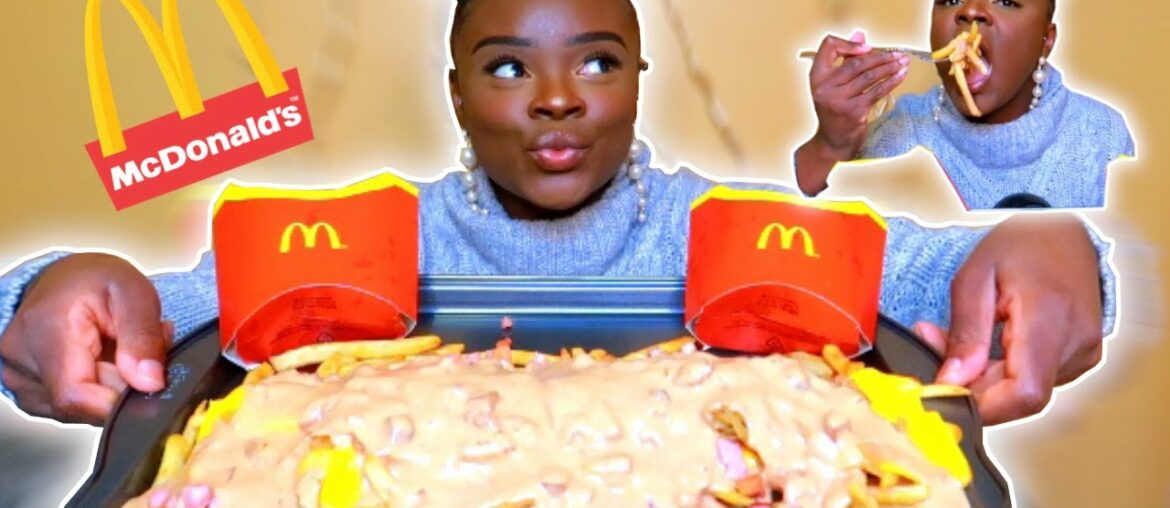 MCDONALDS ANIMAL STYLE FRIES | IN 'N OUT COPYCAT RECIPE | MUKBANG UK | EATING SHOW MCDONALDS ANIMAL STYLE FRIES | IN 'N OUT COPYCAT RECIPE | MUKBANG UK | EATING SHOW