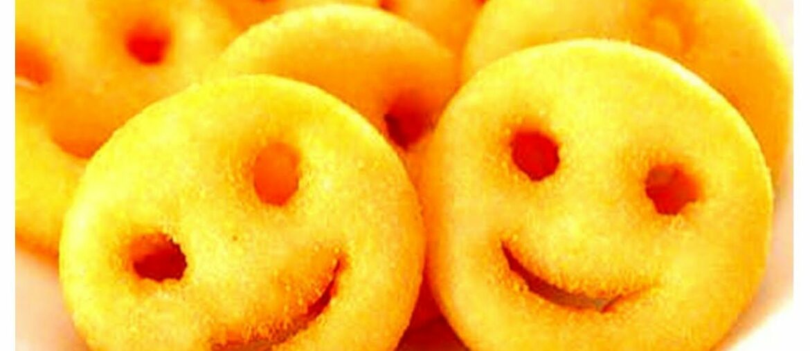 Easy Homemade Potato Smiley Emoji Fries Recipe  Easy  kids , snacks Recipe