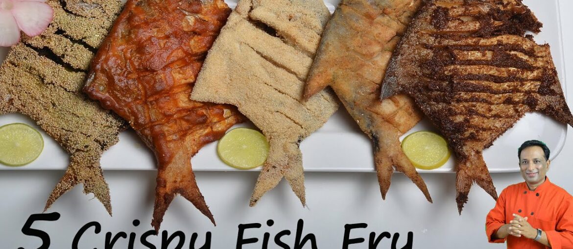 Fish Fry - 5 Crispy Pomfret Fish fry's - Rava Fish Fry, Street Recipe Fish Fry, Chettinad Fish fry