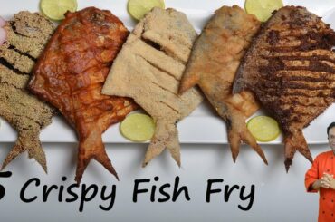 Fish Fry - 5 Crispy Pomfret Fish fry's - Rava Fish Fry, Street Recipe Fish Fry, Chettinad Fish fry