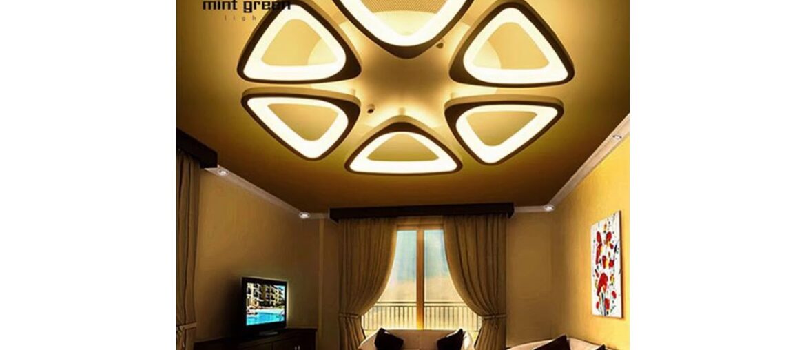 Best New arrival Acrylic triangle Modern led ceiling lights for living bedroom dining room home cei