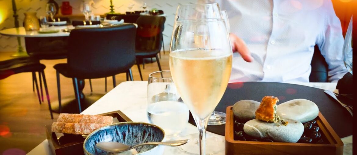 Dinner in the Michelin Star Restaurant in France. «L`Aromate»