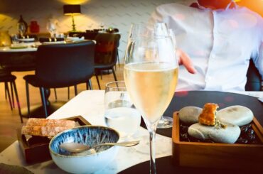 Dinner in the Michelin Star Restaurant in France. «L`Aromate»