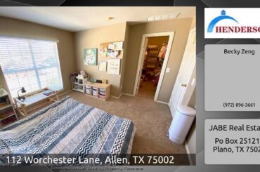 112 Worchester Lane, Allen, TX 75002