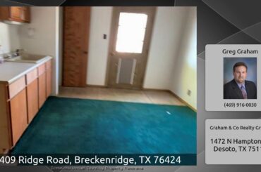 409 Ridge Road, Breckenridge, TX 76424