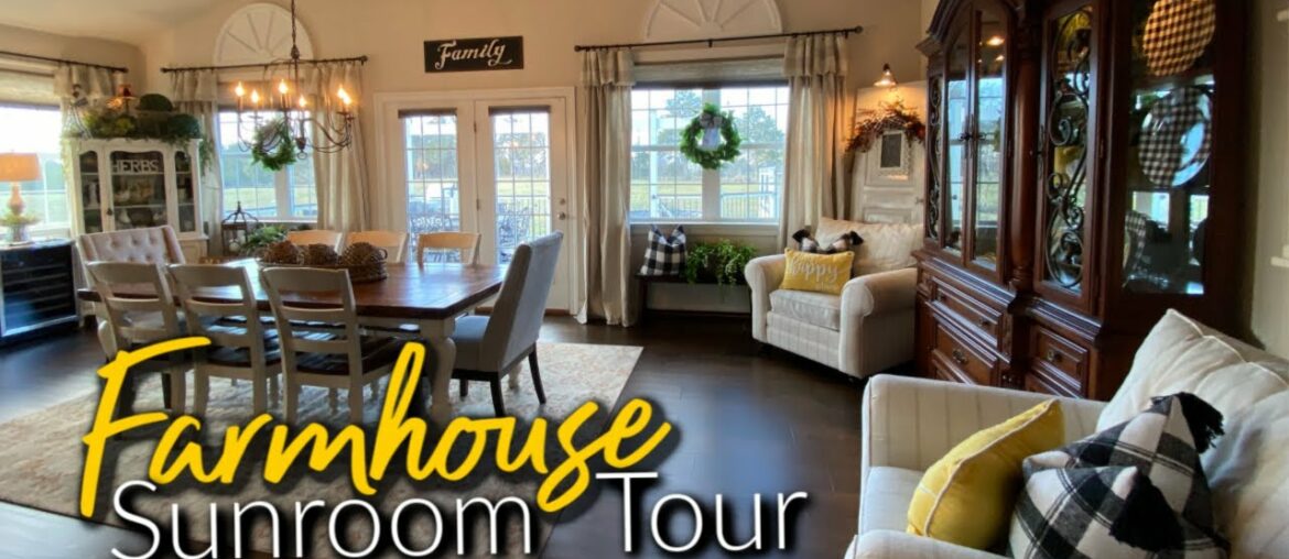 FARMHOUSE FRENCH COUNTRY SUNROOM TOUR! Part 3!