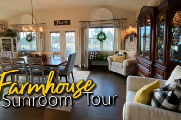FARMHOUSE FRENCH COUNTRY SUNROOM TOUR! Part 3!