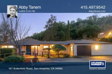 187 Butterfield Road, San Anselmo Home For Sale with Abby Tanem