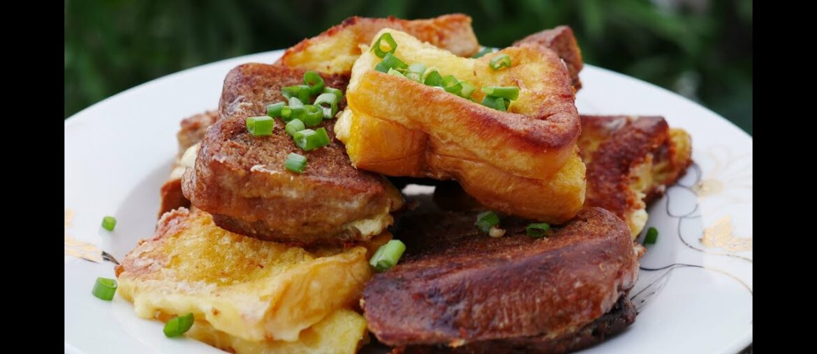 French Toast with cheese | Technique Cooking!! French style eating in my village!!